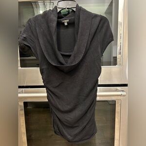 Black, cow neck turtle neck